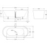 Акриловая ванна BELBAGNO BB71-1800-BIANCO, 1800x800x600