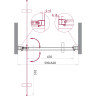 Душевая дверь 60 см BELBAGNO MARMI-B-1-60-C-Cr