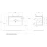Тумба Bianco Opaco 80 см BELBAGNO KRAFT KRAFT80BO-KEPMCO-1306-SET